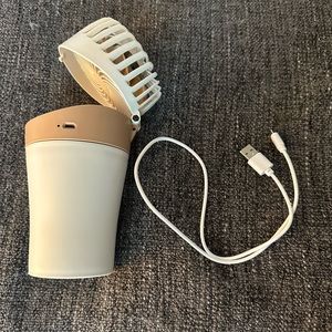 Car fan portable rechargeable with misting function